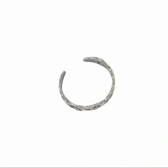 925 STAMPED STERLING SILVER WAVES IN THE WIND ADJUSTABLE TOE RING SIZE XS - Picture 13 of 13